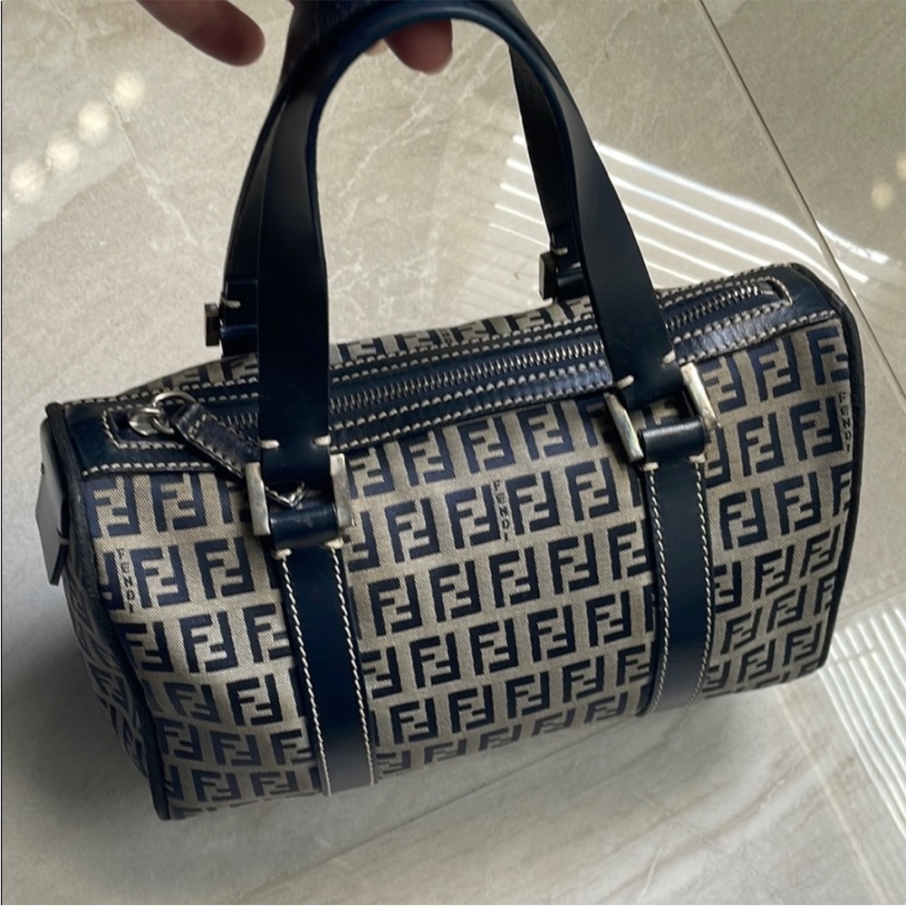 ✨FENDI✨Monogram Logo Small Boston Bag - Picture 1 of 8